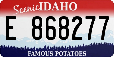 ID license plate E868277