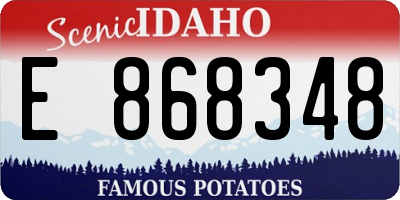 ID license plate E868348