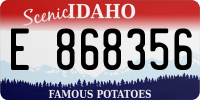 ID license plate E868356