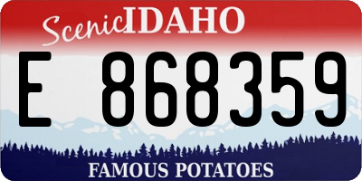 ID license plate E868359