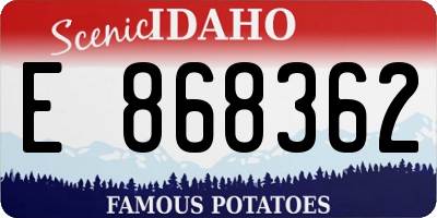ID license plate E868362