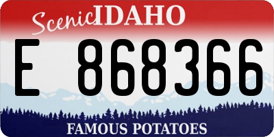 ID license plate E868366