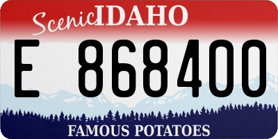 ID license plate E868400