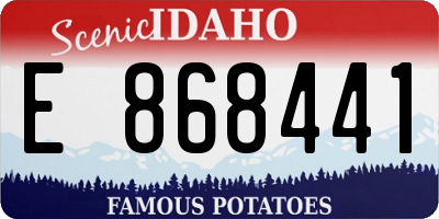 ID license plate E868441