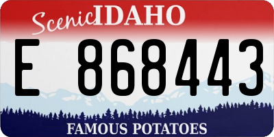 ID license plate E868443