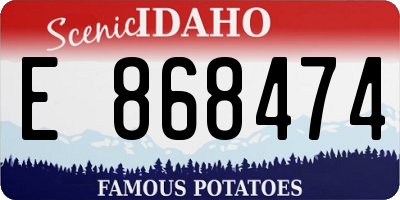 ID license plate E868474