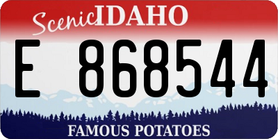 ID license plate E868544