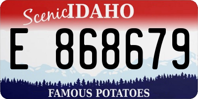 ID license plate E868679