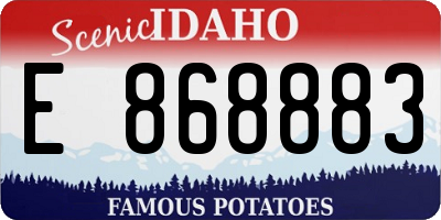 ID license plate E868883