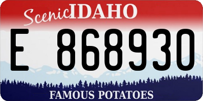 ID license plate E868930