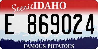 ID license plate E869024