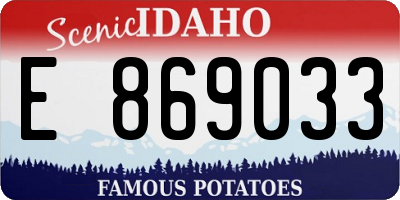 ID license plate E869033