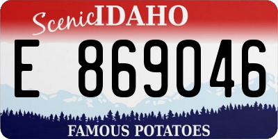 ID license plate E869046