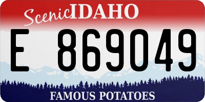 ID license plate E869049