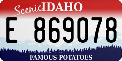 ID license plate E869078