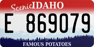 ID license plate E869079