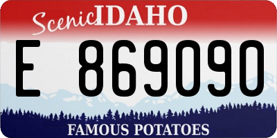 ID license plate E869090