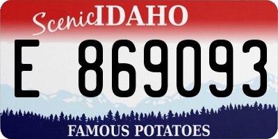 ID license plate E869093