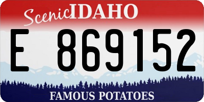 ID license plate E869152