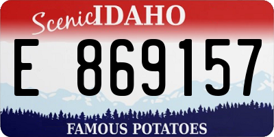 ID license plate E869157