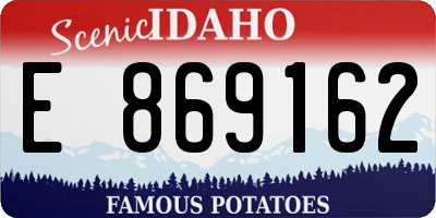 ID license plate E869162