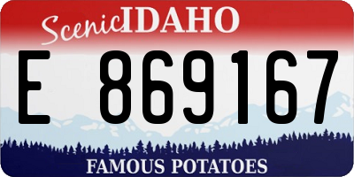 ID license plate E869167