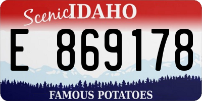 ID license plate E869178