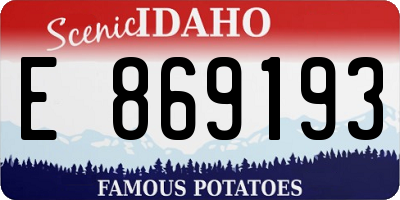 ID license plate E869193