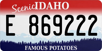 ID license plate E869222