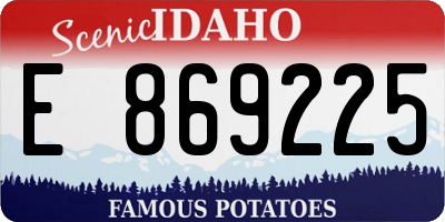 ID license plate E869225