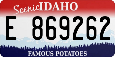 ID license plate E869262