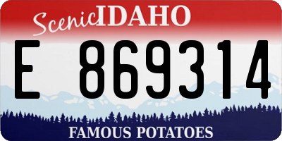 ID license plate E869314