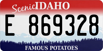 ID license plate E869328