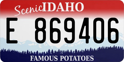 ID license plate E869406