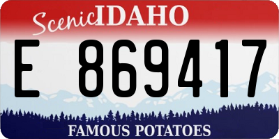 ID license plate E869417