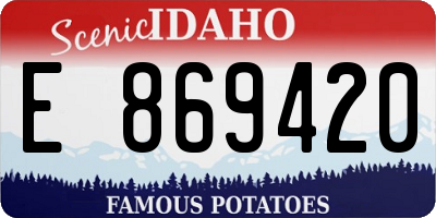 ID license plate E869420