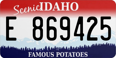 ID license plate E869425