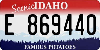 ID license plate E869440