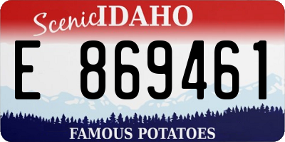 ID license plate E869461