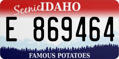 ID license plate E869464