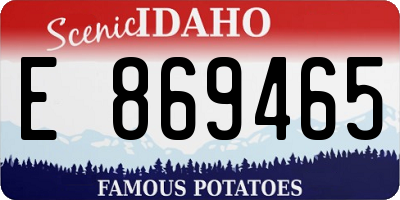 ID license plate E869465