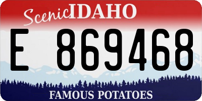 ID license plate E869468
