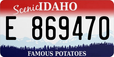 ID license plate E869470