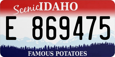 ID license plate E869475