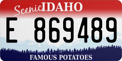 ID license plate E869489
