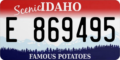 ID license plate E869495