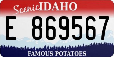 ID license plate E869567