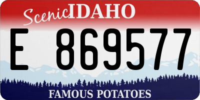 ID license plate E869577