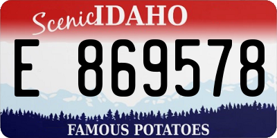 ID license plate E869578