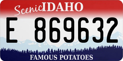ID license plate E869632